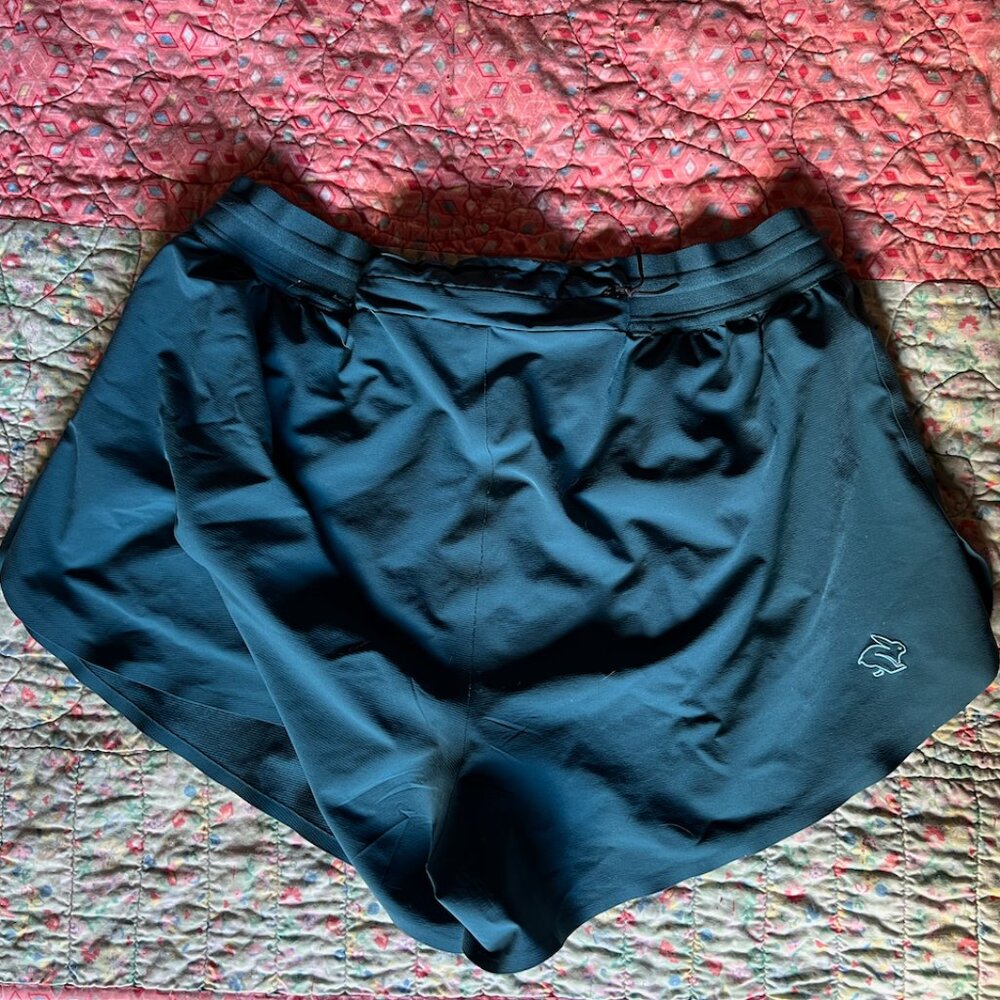 Teal Rabbit Women's Running Shorts -- Size L - Picture 3 of 6